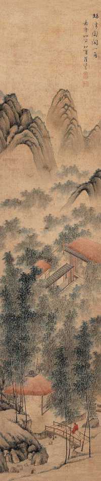 翟继昌 丙寅（1806年）作 竹庄清夏图 轴